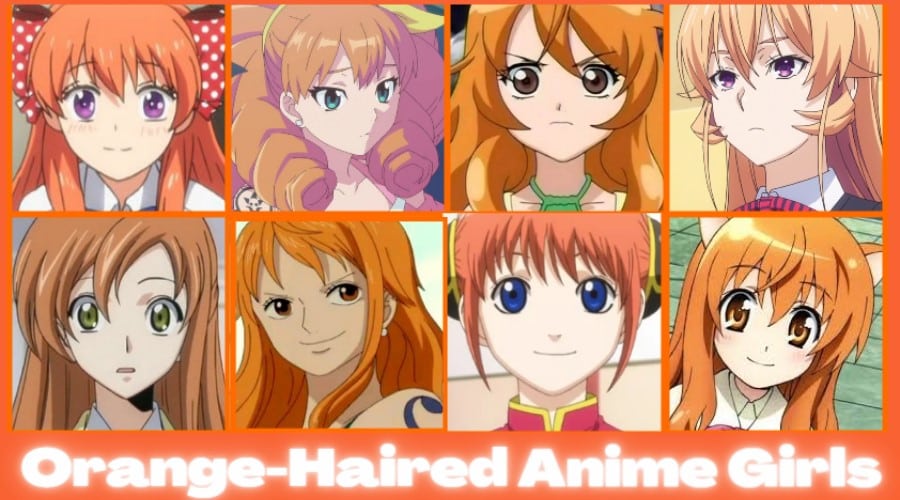 Render again, orange haired female anime character transparent background  PNG clipart | HiClipart