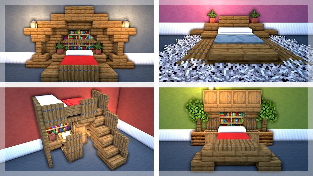 How To Make Bunk Beds In Minecraft [simple And Decorated]