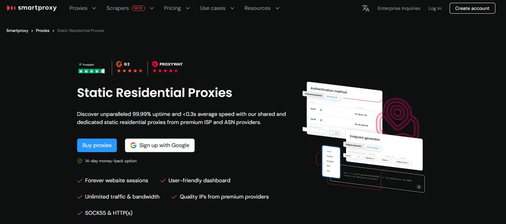 Smartproxy Static Residential Proxies